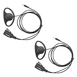 Lot 2 x Coodio D-Ring Earpiece Police Security Headset inline PTT Mic Microphone For 1 Pin Cobra MicroTalk 2 Way Radio Walkie Talkie