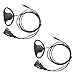 Lot 2 x Coodio D-Ring Earpiece Police Security Headset inline PTT Mic Microphone For 1 Pin Cobra MicroTalk 2 Way Radio Walkie Talkie