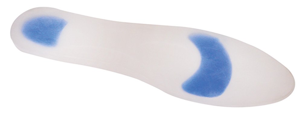 Pair of Cut to Size Medial Grade Silicone Insoles Pressure Relief and Shock Absorption for Heel Pad, Heel Spur and Ball of Foot Pain Cushioning and Pain Relief for Sore Swollen Feet Arch Support