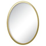 Locker Gold Oval Mirror