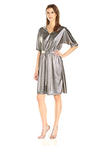Vero Moda Women's Cassie 2/4 Short Dress, Silver Mink, Medium