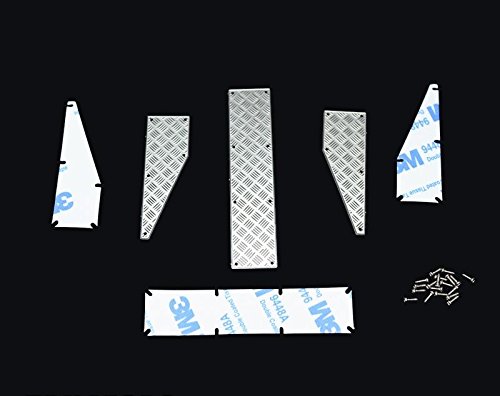 R/C Scale Accessories : Simulation Stainless Steel Slip Proof Tread For TRX-4 Rear Bumper - 3Pc Set