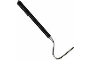 AquaLume Telescopic Snake Hook (Up to 26 Inches) - Collapsible Stainless Steel Grabber Tool with Anti-Slip Grip for Safe Snak