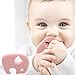 AILAMS Elephant Baby Teether Ring,Food Grade Silicone BPA Free FDA Approved,Toddlers Teething Toy (Pink)