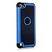 iPod Touch, Dual-layer Heavy Duty Matte Rugged Protective Cover Case for Appple iPod Touch 6th Gen 5th Gen by Cazle (Blue)