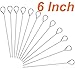 HONSHEN Turkey Lacers for Trussing Turkey,6 inches Stainless Steel metal skewers,Set of 12