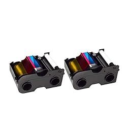 2 x Fargo 45000 Color Ribbon - YMCKO - 250 Prints