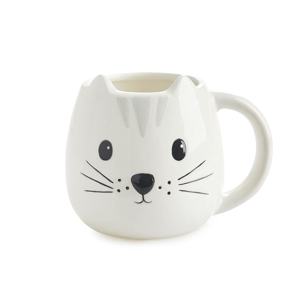 Balvi Mug Kitty Cup shaped cat head 400ml capacity Dishwasher safe and microwave Ceramic