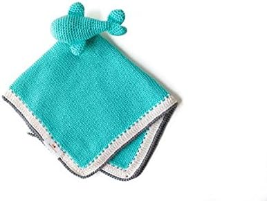 Hand Knit Whale Baby Lovie - Teal