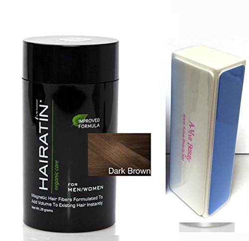 (Bundle 2 Items) 1x Revolution Hairatin Hair Fibers All Natural Organic Keratin Protein Instant Hair Thickening System 