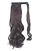 Haironline Wrap Around Synthetic Ponytail Clip in Hair Extensions One Piece Magic Paste Pony Tail Long Wavy Curly Soft Silky