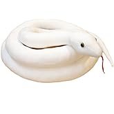 OUKEYI Giant Snake Teddy Stuffed Animal, 79Inch /200cm White Snake PlushToy Stuffed Animal, Snake Pillow Doll Toys Fake Snake Home Halloween Decorations Plushy Gifts for Kids Birthday