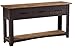 Martin Svensson Home Rustic Sofa Table, Antique Black and Honey Tobacco
