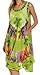 Sakkas 101RC Palm Tree Tie Dye Caftan Dress / Cover Up - Lime - One Size