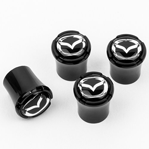Mazda Black Tire Valve Stem Caps - USA Quality