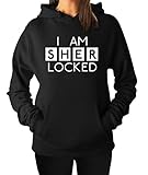 YM Wear Women's I Am Sherlocked Sherlock Holmes Inspired Hoodie Hooded Sweater Medium Black