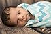 Bamboo Muslin Swaddle Blankets - 3 Pack - Aqua Feather Chevron - Softest Muslin Swaddles by Cozy Babe