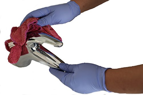 The Basic Nitrile Exam Gloves - Medical Grade, Powder Free, Latex Rubber Free, Disposable, Non Sterile, Food Safe, Textured, Indigo Color, Convenient Dispenser Pack of 100 Size L - Thumbnail 3