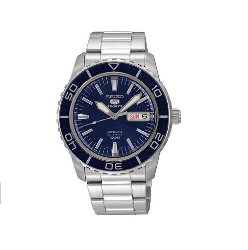 Seiko Men's SNZH53 Seiko 5 Automatic Dark Blue Dial Stainless Steel Watch