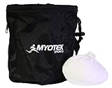 Myotek Chalk Bag and Ball Bundle for Rock Climbing, Gymnastics, Weightlifting, and Bouldering - 2oz Chalk Ball and Waist Belt Included - Large Size - Zippered Pocket for Valuables