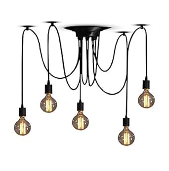 Diy Ceiling Light Spider Rustic Vintage Edison Industrial