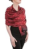 Opulent Luxury Fashion Pashmina Wrap Scarf For Women Reversible Soft Luxurious Premium Authentic Silk Shawl - 72 x 27 - Inch Long