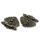 81mmx74.5mm Vintage Style Box Suitcase Catch Lock Hook Latch 2pcs