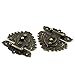 81mmx74.5mm Vintage Style Box Suitcase Catch Lock Hook Latch 2pcs