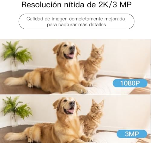Câmera de vigilância wifi interna laxihub 2k / 3mp, câmera doméstica ptz 355 ° para animais de estimação, câmeras de vigilância doméstica wifi de 2,4 ghz com visão noturna, áudio bidirecional, compatível com alexa e aplicativo