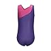 :DAXIANG One-Piece Gymnastics Leotard For Little Girl Rainbow Stripes Danskin Unitards Ballet Tutu, Purple/2-15 Years, size 130