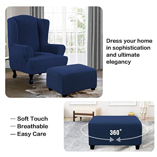 Rectangle Folding Storage Covers Ottoman Slipcovers Removable Footstool