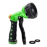 CINOTON Garden Heavy Duty Hose Nozzle, Water Hose Nozzle for Garden, Hose Sprayer Nozzle Heavy Duty 8 Adjustable Watering Patterns Suitable for Water Lawn and Garden, Wash Dogs & Pets