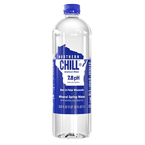 Northern Chill, 1L, 6 pack, Naturally Alkaline Mineral Spring Water, Naturally Filtered Minerals & Electrolytes, BPA…
