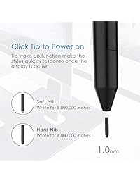 Smartland Surface Pro Bolígrafo, 1000 horas de tiempo de uso, 4096 niveles de sensibilidad a la presión compatible con Microsoft Surface Go, Surface Pro 6 y la mayoría de dispositivos de superficie