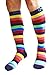 Compression Socks (1 pair) for Men & Women - BEST for Running, Nurses, Shin Splints, Flight Travel, & Maternity Pregnancy - Boost Athletic Stamina, Circulation & Recovery (i-Stripes, Large/X-Large)