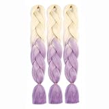 SONNET Jumbo Braids Hair 3bundles/lot 300g Synthetic Kanekalon Braiding Hair Extension for Box Twist Braiding with 10pcs Free Decoration Dreadlock Deads (Milky/Light-Purple)