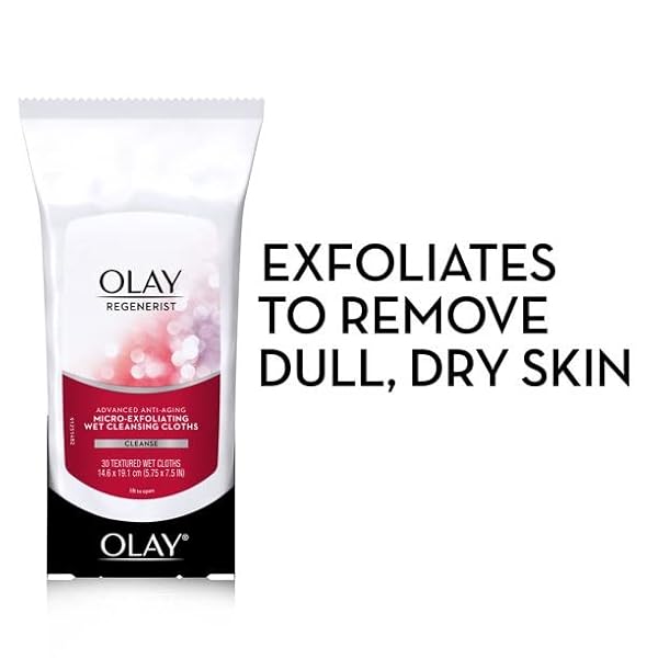 OLAY REGENERIST ADVANCED ANTI-AGING MICRO-EXFOLIATING CLEANSING CLOTHS 30 EACH (PACK OF 2)