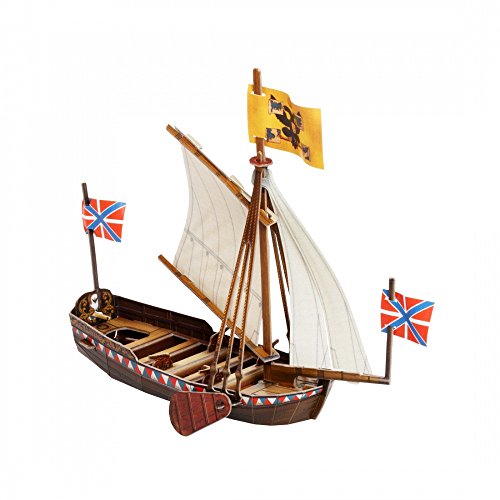 UMBUM Innovative 3D Puzzle - Cardboard Model Kit - Botik of Peter Great (442) Clever Paper