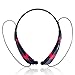Ecandy Universal Wireless Bluetooth 4.0 Music Stereo Headset Headphone Neckband Style In-Ear for iPhone iPad Samsung LG ,Smartphones ,Tablets and other Bluetooth Devices (Black/Red)