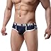 Men's Underwear,Neartime Thin Boxers Light Men Shorts Briefs Musical Note Type (L, Dark Blue)