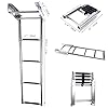 Amarine-made-4-step-Stainless-Steel-Under-Platform-Slide-Mount-Boat-Boarding-Telescoping-Ladder-FBA