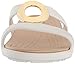 Crocs Women's Sanrah Hammered Met Sandal W Flat, oyster/gold, 8 M US