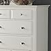 Roundhill Furniture B012C Laveno Wood 5-Drawer Chest, White