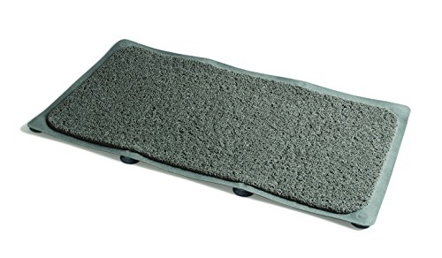 Ideaworks Hydro Rug - Non Slip Bathroom Shower & Bath Mat - 8 Suction Cups - Dries Fast & Stays Clean (Gray)