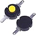 Icstation 2 Pin Mini Self Locking SPST Tactile Push Button Switch DC 12V 0.5A Round Black (Pack of 10)