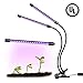 Dual Head LED Plant Grow Light 18W Dimmable 2 Levels Adjustable 360 Degree Flexible Gooseneck for Indoor Plants Hydroponics Greenhouse Garden Home Office[UL Listed, 2019 Upgraded]