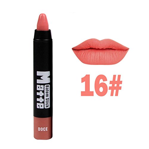 Gocheaper Women Lipstick Moisturizer Waterproof Matte Lipstick Cosmetic Beauty Makeup,Black Body Red Tail Classic Lip Gloss (A) - Thumbnail 4