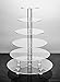 Jusalpha® Large 6-Tier Acrylic Glass Round Wedding Cake Stand- Cupcake Stand Tower/ Dessert Stand- Pastry Serving Platter- Food Display Stand (Large With Rod Feet) (6RF)