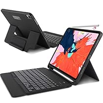 IVSO Keyboard Case for Apple iPad Pro 11 2018 Stand Case with Wireless Keyboard & Pencil Slot (Auto Wake/Sleep, Apple Pen Charging Enabled Case for iPad Pro 11 2018 Tablet