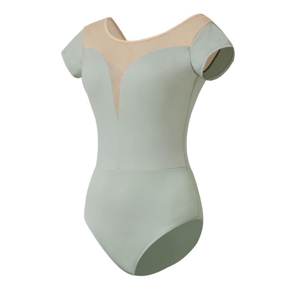 Photo 1 of ROYAL SMEELA Women’s Camisole Dance Leotards Short Sleeve Ballet Costumes for Women Backless Ballet Dance Leotards Green